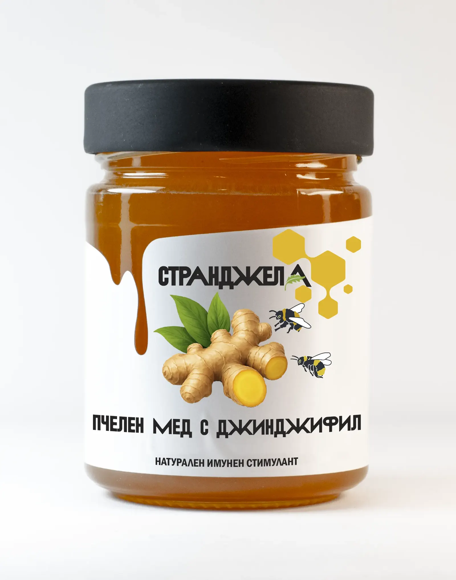 ПЧЕЛЕН МЕД С ДЖИНДЖИФИЛ 450 гр.
